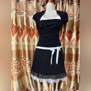 BCX Girl Vintage Dropwaist Black Dress
